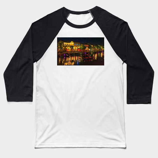 Hoi An Vietnam at night Baseball T-Shirt by dags